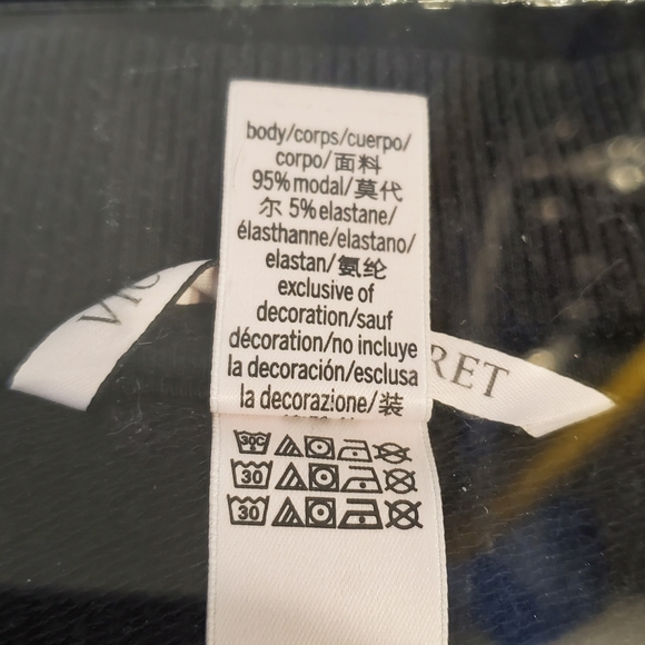 Victoria's Secret Long Sleeve Top Size Small Black - Picture 6 of 7